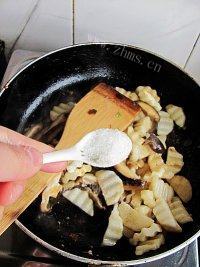 家常菜香菇山药炒肉片做法图解12)