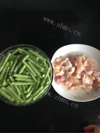 鸡肉煸酱香豆角做法图解1)