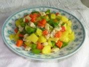 家常菜菠萝炒鸡丁