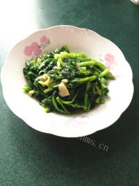 家常蒜香青菜苔做法图解10)