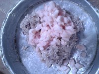 美味菜花豆腐鱼滑汤做法图解5)