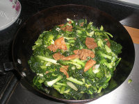 家常菊花菜炒豆制品做法图解8)