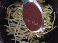 健康虾酱煮豆芽做法图解4)