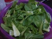 家常菜五花肉炒上海青做法图解3)
