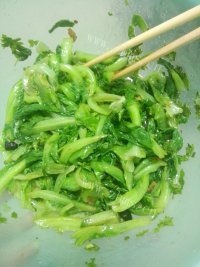 家常菜炝拌生菜