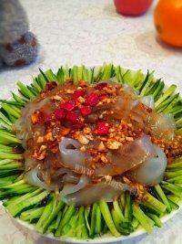 自己做的黄瓜拌粉皮