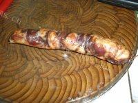 家常菜青椒炒腊肠做法图解3)
