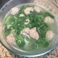 美味的菜秧肉圆汤做法图解3)