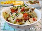 美味的五彩扁豆饭