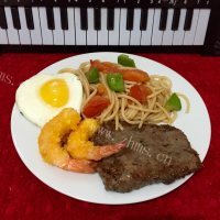 美味的牛排意面