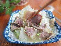 美味的咸肉蒸冬瓜