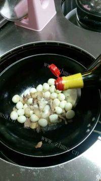 美味的鹌鹑蛋烧肉做法图解5)