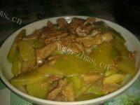 佛手瓜炒肉片自制