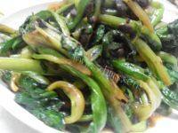 好吃的豆豉油麦菜做法图解5)
