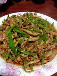 味道不错的青椒炒肉丝