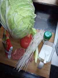 家常菜白菜粉条肉做法图解1)