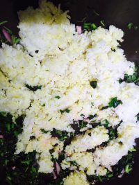 美味的苋菜炒饭做法图解6)