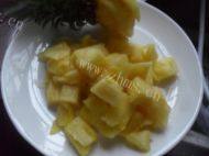 家常菜菠萝咕噜豆腐做法图解3)
