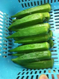 清新的水煮秋葵做法图解1)