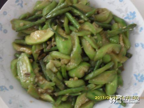 丝瓜炒豆角
