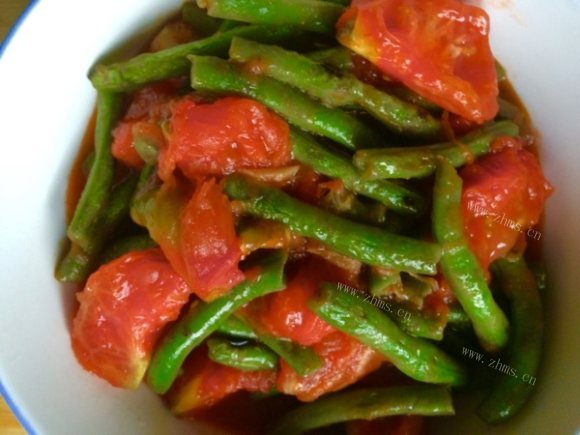 番茄炒豆角