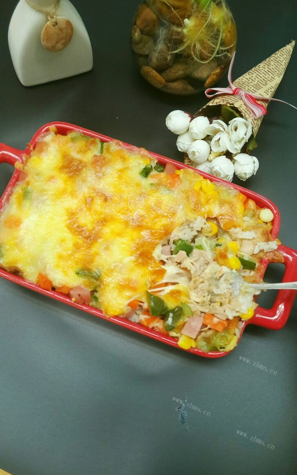 香气浓郁的芝士焗饭