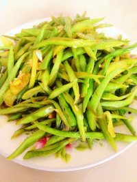家常菜清炒四季豆