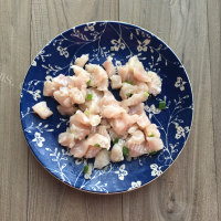 开胃下饭香辣鱼丁炒芸豆做法图解4)