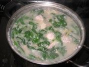 美味的枸杞猪肝粥做法图解9)