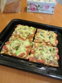 美味的香酥土司披萨做法图解11)