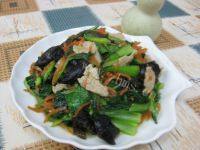 油菜炒肉自制