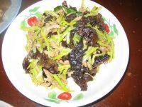 家常菜蒜黄炒肉