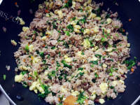 炸鸡蔬菜炒饭做法图解5)