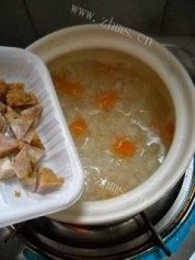 南瓜肉丸燕麦粥做法图解7)
