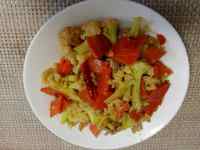 家常菜肉炒菜花