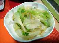 家常菜白灼西生菜做法图解3)