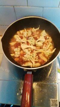 好吃的淮山菜花焖烧肉做法图解3)
