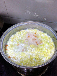营养火腿白菜粥做法图解9)