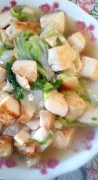家常菜白菜烧豆腐