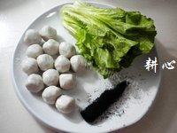 简易发菜鱼丸汤做法图解1)
