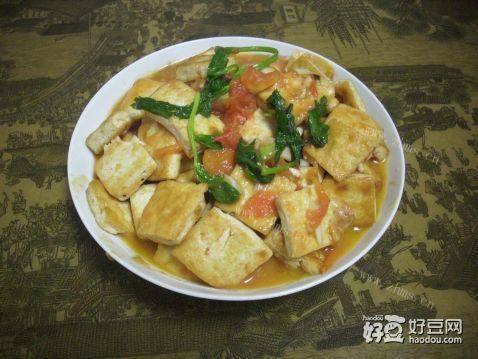 番茄炒油豆腐
