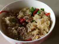 美味的肉丝炒饭