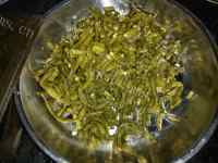 素菜辣椒炒盐豆角做法图解1)