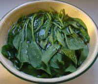 家常菜菠菜蛋花汤做法图解2)