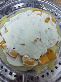 自制芒果千层做法图解4)