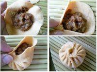 小小的猪肉青椒香菇包子做法图解13)