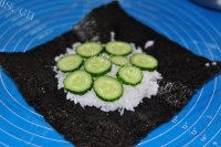 好吃海苔米汉堡做法图解7)