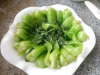 清脆的香菇油菜做法图解5)