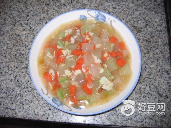 海米烧冬瓜红萝卜丁