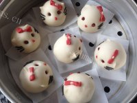 创意Hello kitty 豆沙包做法图解14)